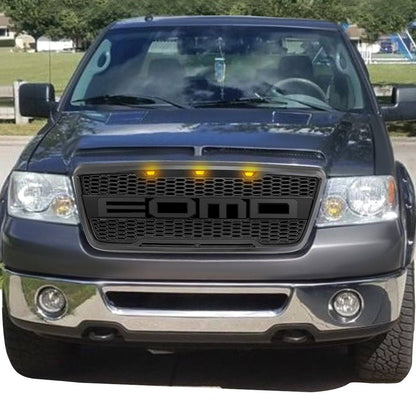American Modified Raptor Style Upper Grille W/ Amber Lights Matte Black - AMFMAA00107