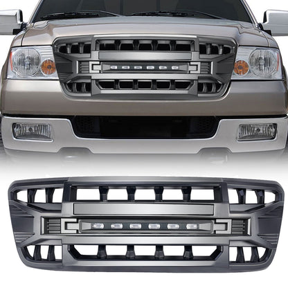 American Modified Armor Grille With LED Off-Road Lights - Matte Black - AMFMAA00113