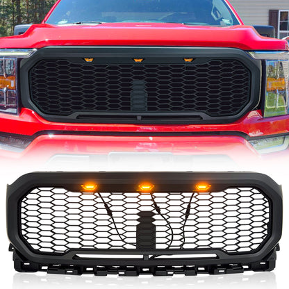 American Modified Mesh Grille With Amber Lights - AMFMAA00122