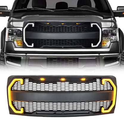 American Modified Raptor Style Grille With DRL And Sequenal Turn Signal - AMFMAA00124