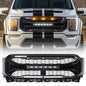 American Modified Armor Grille With Off-Road Lights - Glossy Black - AMFMAA00141