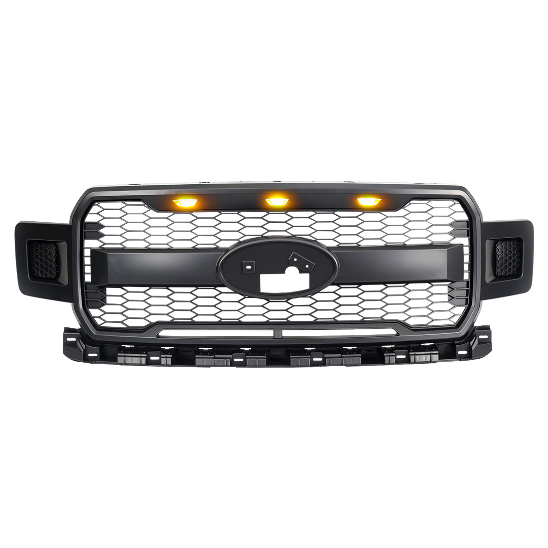 American Modified Raptor Style Mesh Grille With Amber Lights - AMFMAA00161