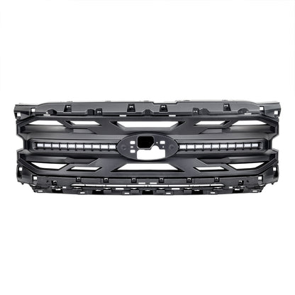 American Modified Armor Grille W/ DRL & OEM Emblem Hole - Matte Black - AMFMAA00173