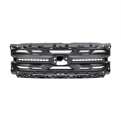 American Modified Armor Grille W/ Amber Lights & OEM Emblem Hole - Matte Black - AMFMAA00177