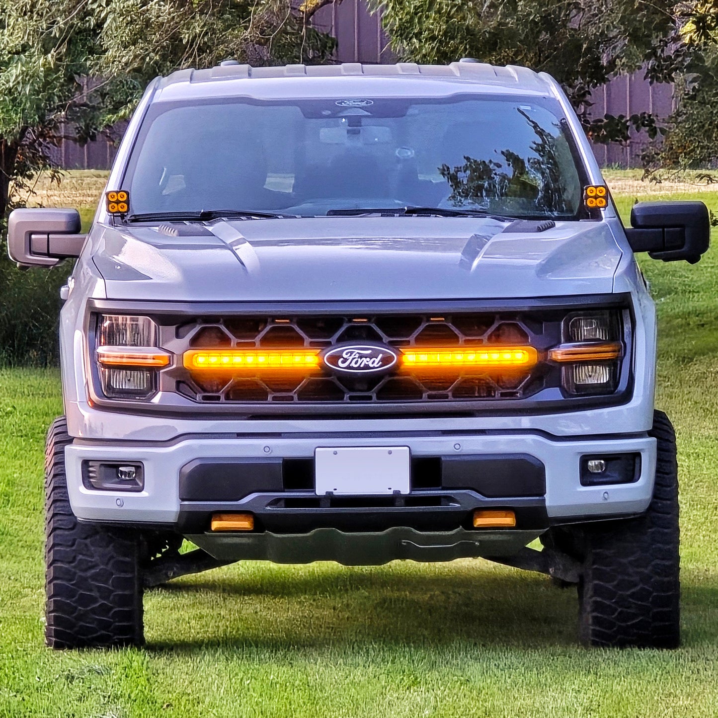American Modified LED Grille DRL W/ Sequential Turn Signal Clear Lens - AMFMAA00185