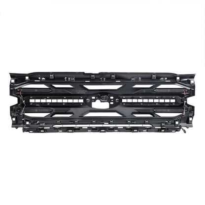 American Modified Armor Grille W/ Amber Lights & OEM Emblem Hole Matte Black (Without Central Emblem) - AMFMAA00187