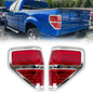 American Modified LED Tail Lights - Chrome Housing - Red Lens - AMFMAC00201