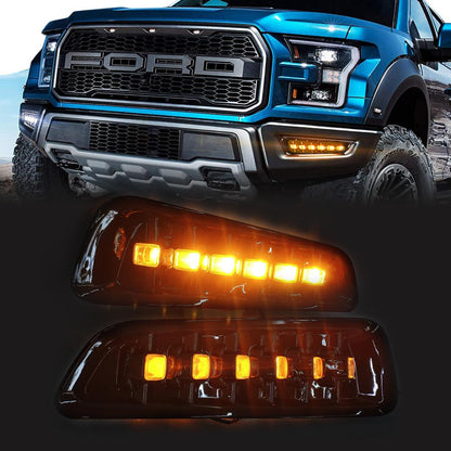 American Modified Front Daytime Running Lights With Sequenal Turn Signal - AMFMAC00801