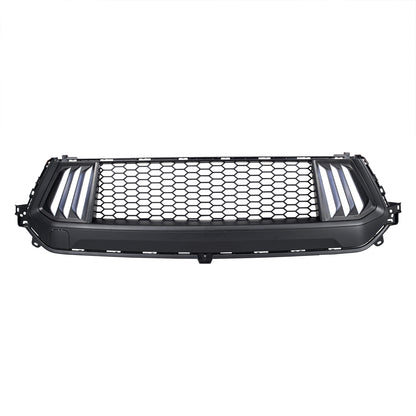 American Modified Knife Style Front Upper Grille With LED DRL And Turn Signals - Matte Black - AMFMCA00105