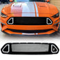 American Modified Front Mesh Upper Grille W/ LED DRL Turn Signal Light Matte Black - AMFMCA00607