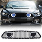 American Modified Mach 1 Style Upper Grille With LED DRL And Turn Signal - Matte Black - AMFMCA00615