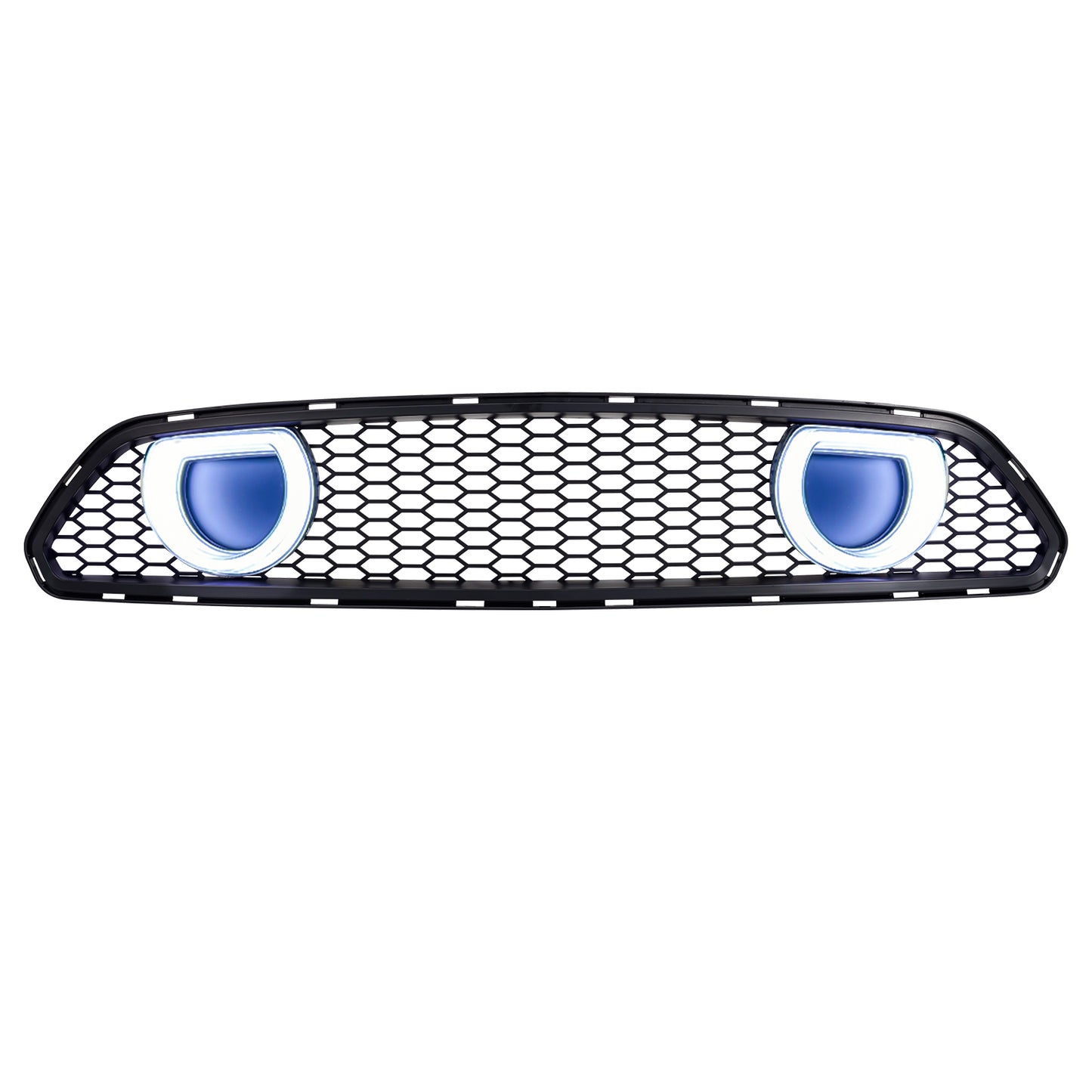 American Modified Mach 1 Style Upper Grille With LED DRL And Turn Signal - Matte Black - AMFMCA00615