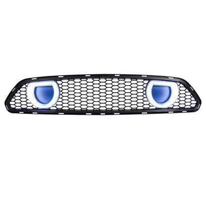 American Modified Mach 1 Style Upper Grille With LED DRL And Turn Signal - Matte Black - AMFMCA00615