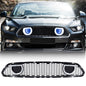 American Modified Mach 1 Style Upper Grille With LED DRL And Turn Signal - Glossy Black - AMFMCA00617