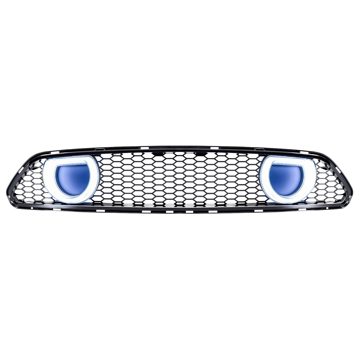 American Modified Mach 1 Style Upper Grille With LED DRL And Turn Signal - Glossy Black - AMFMCA00617