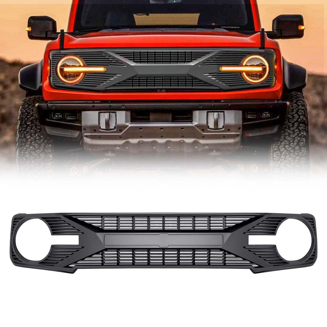 American Modified Tomahawk Grille - Matte Black - AMFMEA00103