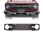 American Modified Tomahawk Grille With Amber Lights - Matte Black - AMFMEA00104