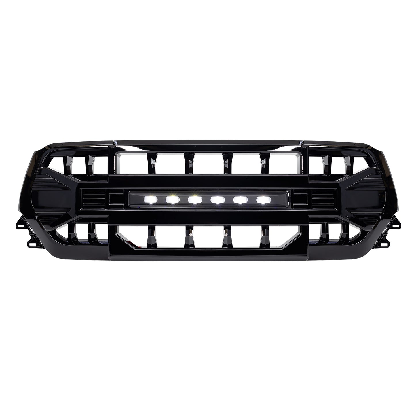 American Modified Armor Grille W/Off-Road Lights Glossy Black - AMFMEA00112