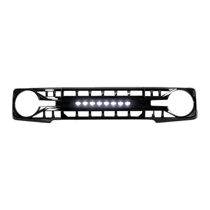 American Modified ARMOR GRILLE W/ Off-road Lights Glossy Black - AMFMEA00113