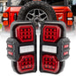 American Modified Raptor Style LED Tail Lights; Black Housing; Red Lens - AMFMEC00202