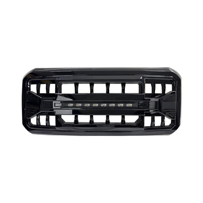 American Modified Armor Grill W/ Off-Road Lights Glossy Black - AMFMFA00118