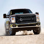 American Modified Armor Grill W/ Off-Road Lights Glossy Black - AMFMFA00118