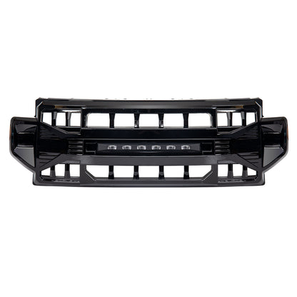 American Modified Armor Grille W/ Off-Road Lights Glossy Black - AMFMFA00120