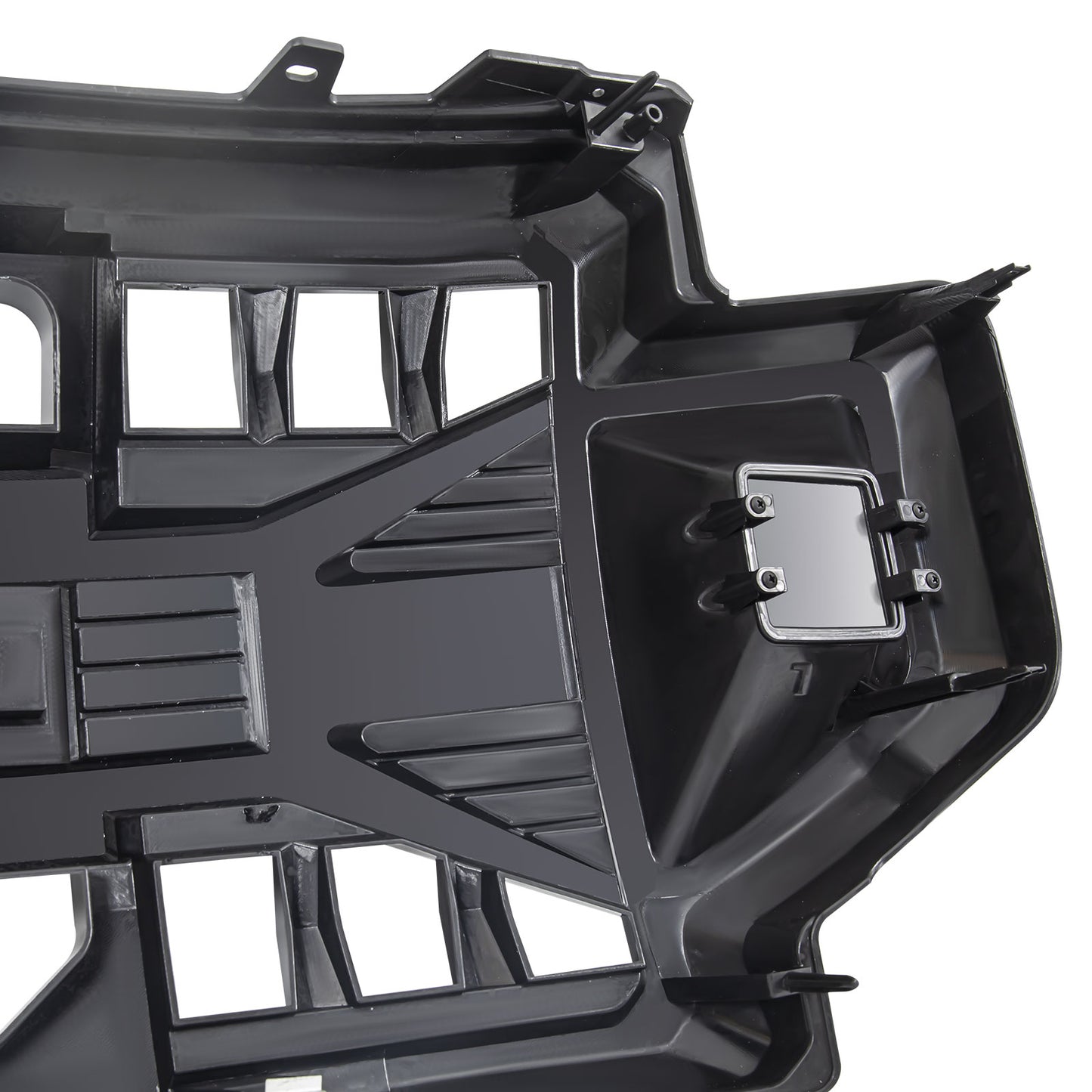 American Modified Armor Grille W/ Off-Road Lights Glossy Black - AMFMFA00120