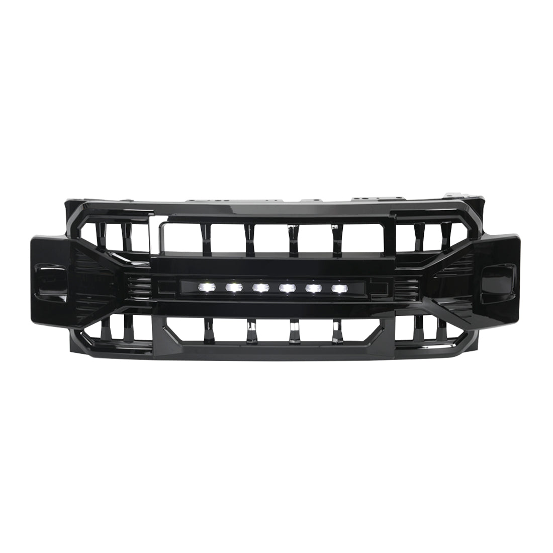 American Modified Armor Grille W/ Off-Road Lights Glossy Black - AMFMFA00122