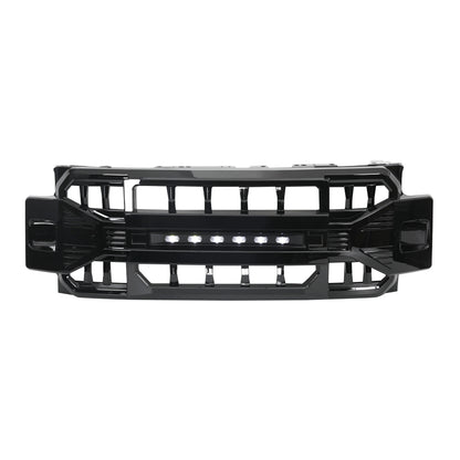 American Modified Armor Grille W/ Off-Road Lights Glossy Black - AMFMFA00122