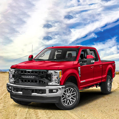 American Modified Armor Grille W/ Off-Road Lights Glossy Black - AMFMFA00122