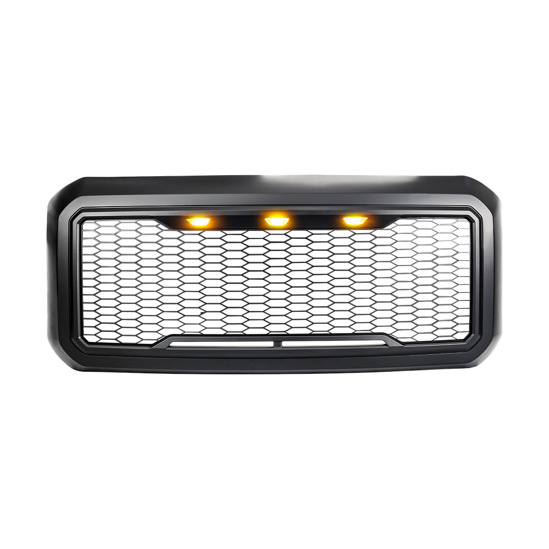 American Modified Raptor Style Mesh Grille With Amber Lights - AMFMFA00124