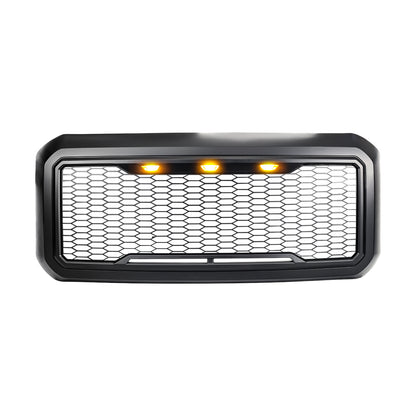American Modified Raptor Style Mesh Grille With Amber Lights - AMFMFA00124