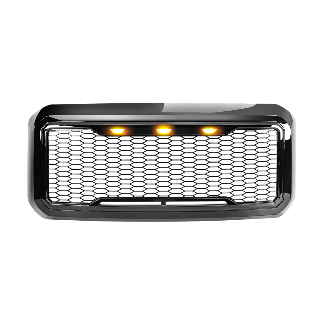 American Modified Raptor Style Mesh Grille With Amber Lights - AMFMFA00125