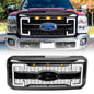 American Modified Raptor Style Mesh Grille With Amber Lights DRL Signal Lights And Emblem Base - AMFMFA00131