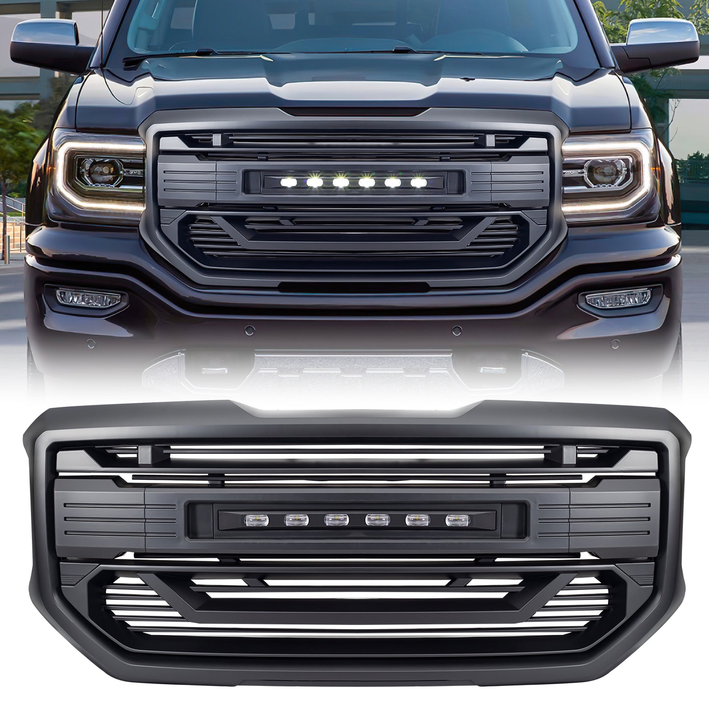 American Modified Armor Grille With Off-Road Lights And Outer Frame Surround - AMGMAA00101