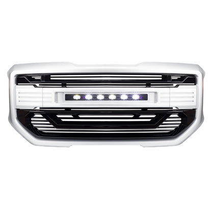 American Modified Armor Grille With Off-Road Lights - Black And Silver - AMGMAA00103