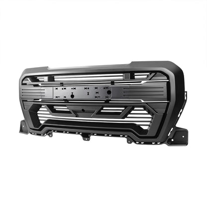 American Modified Armor Grille W/ Emblem Base Outside Surround And Front Camera Bracket Matte Black - AMGMAA00110