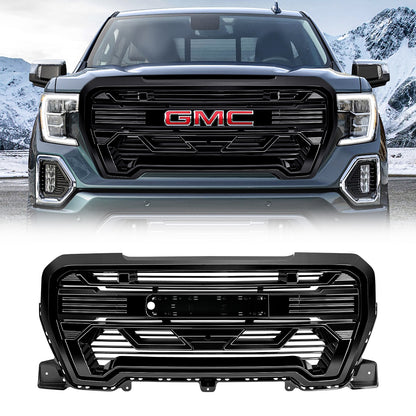 American Modified Armor Grille W/ Emblem Base Outside Surround And Front Camera Bracket Glossy Black - AMGMAA00111