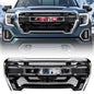 American Modified Armor Grille W/ Emblem Base Outside Surround And Front Camera Bracket Chrome & Glossy Black - AMGMAA00112