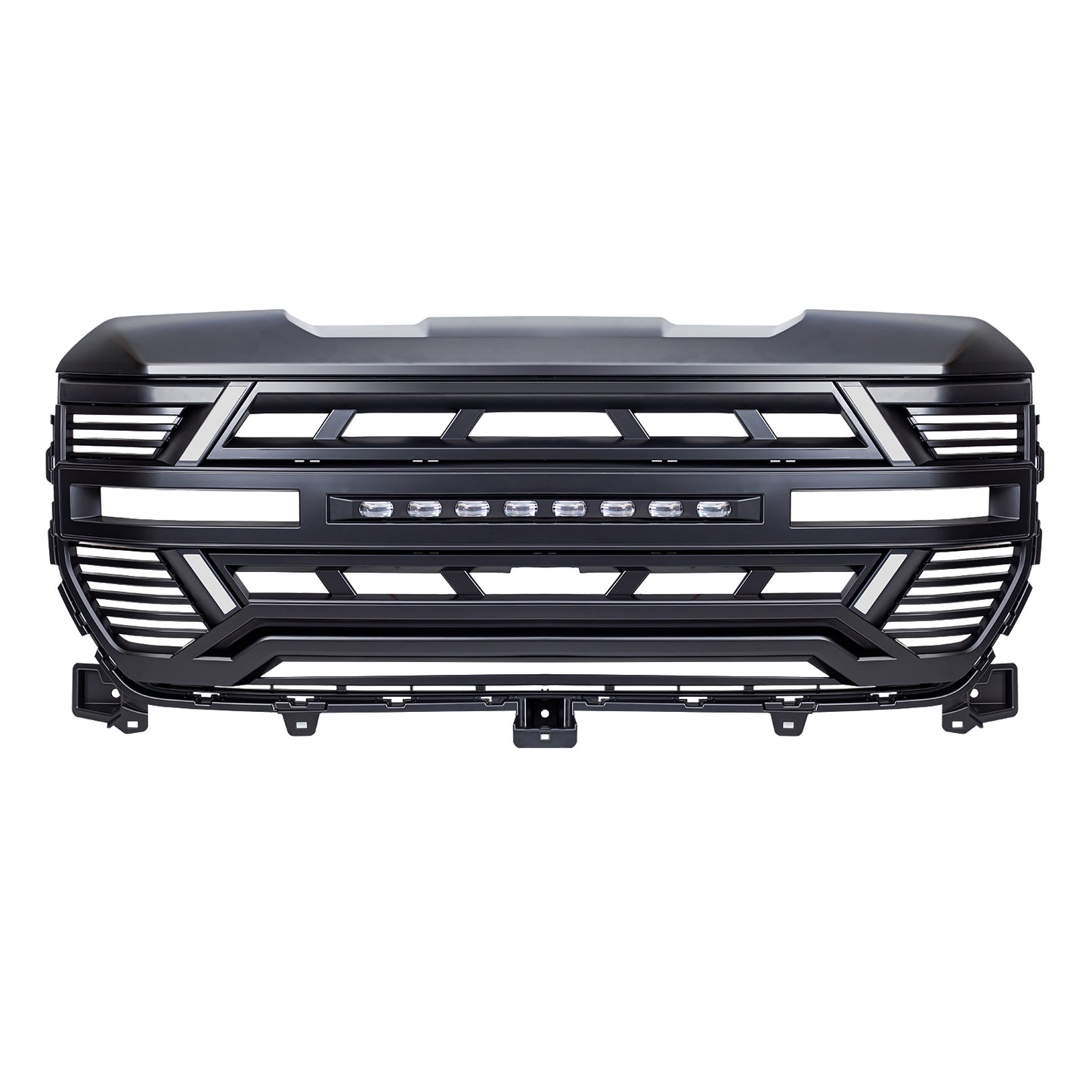 American Modified Armor Grille W/ Off-Road Lights DRL & Camera Bracket - Matte Black - AMGMAA00126