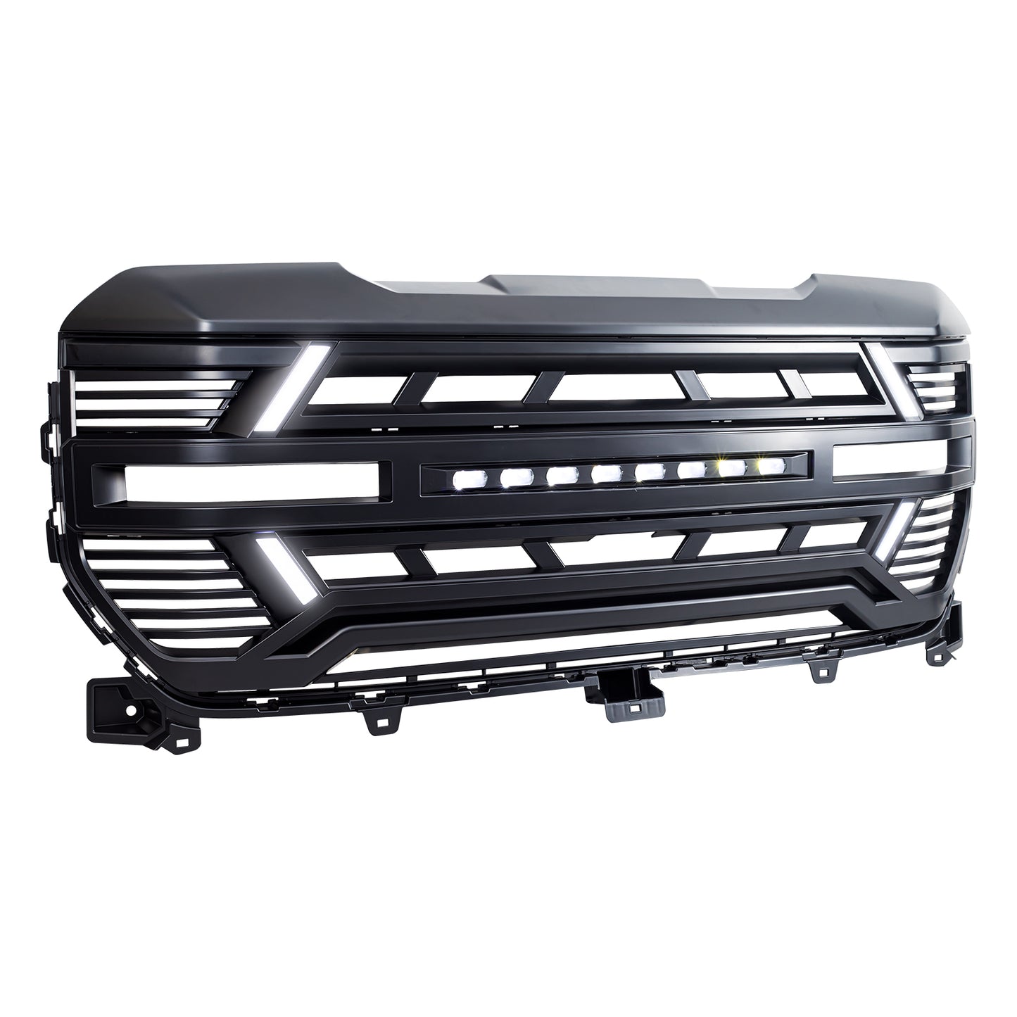 American Modified Armor Grille W/ Off-Road Lights DRL & Camera Bracket - Matte Black - AMGMAA00126
