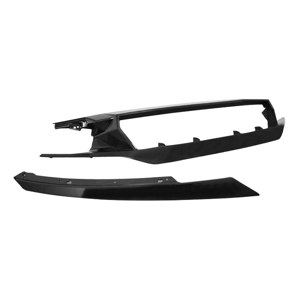 American Modified Sports Grille W/ Steel Mesh Glossy Black - AMHMAA00105