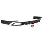 American Modified Rear Bumper Diffuser Lip W/ LED Light Black - AMHMBA00206
