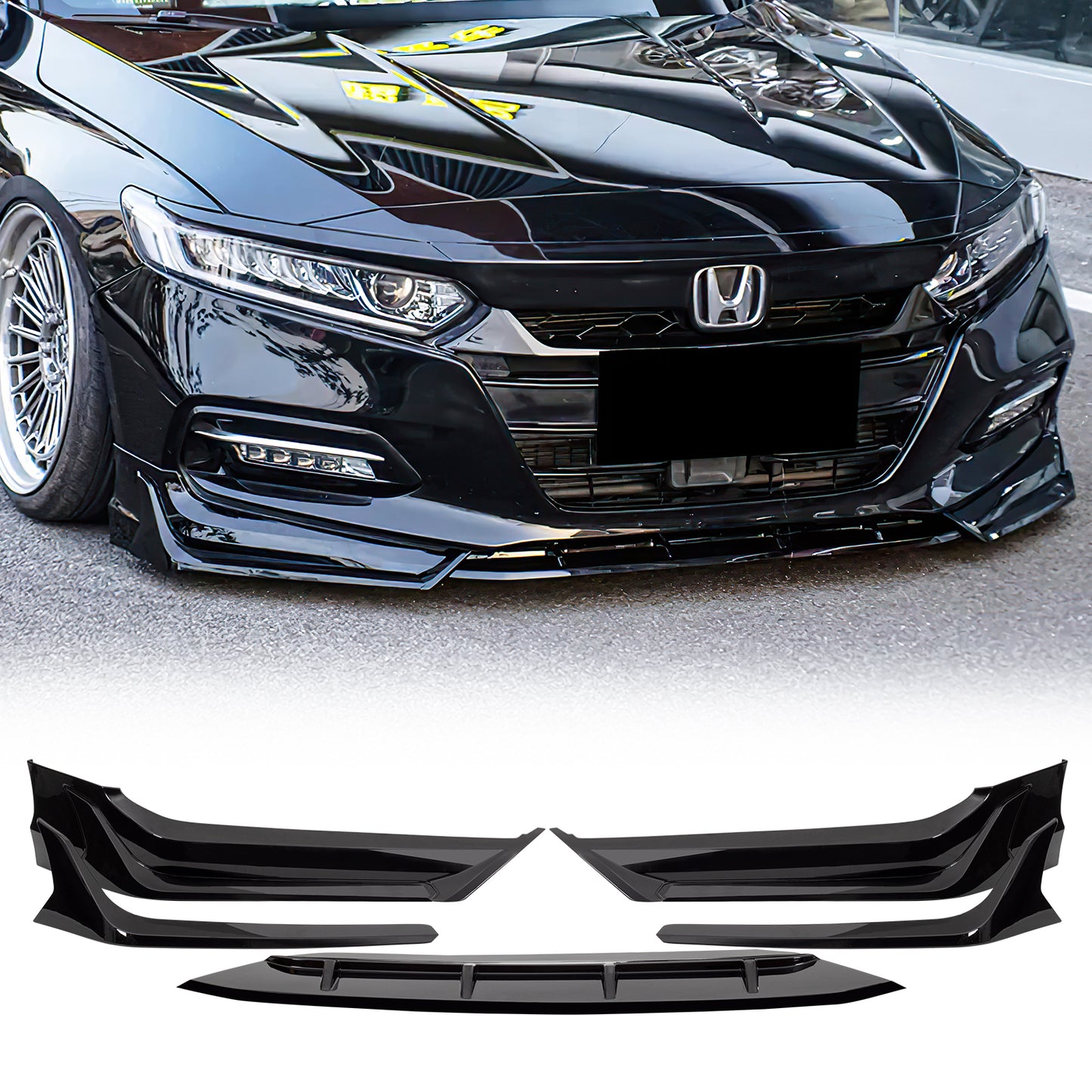 American Modified Aerodynamic Front Lip Spoiler Black - AMHMBA00209