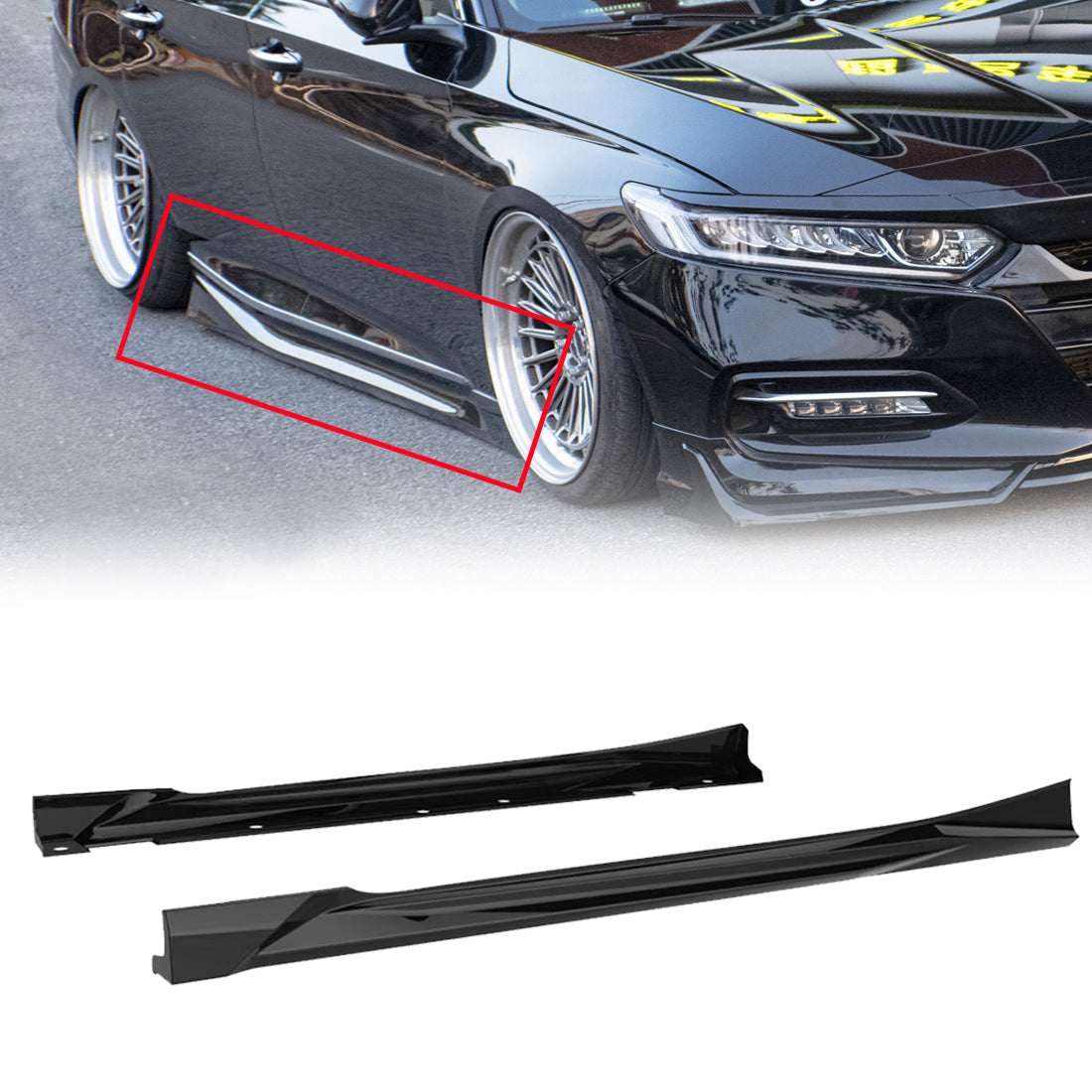 American Modified Aerodynamic Side Skirt Black - AMHMBA00403