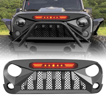 American Modified Gladiator Grille With Red 5 Star Lights Bar - AMJPAA00119