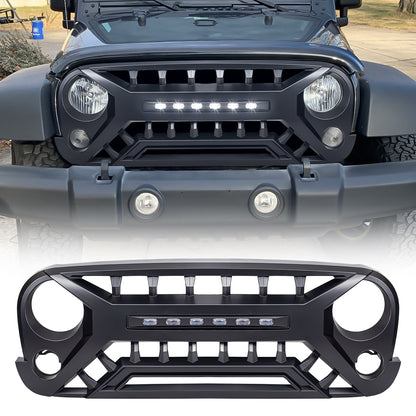 American Modified Armor Grille With Off-Road Lights - Matte Black - AMJPAA00133