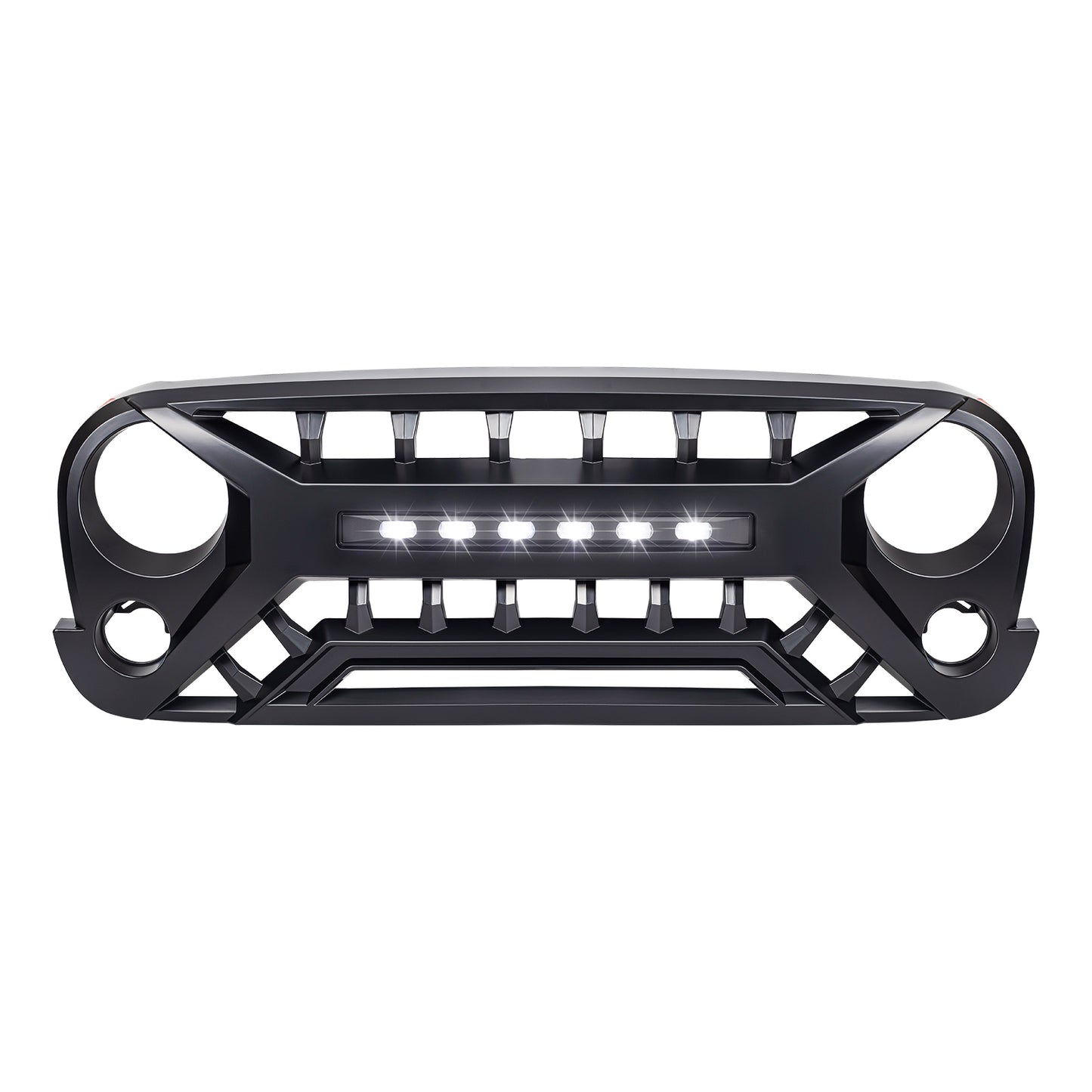 American Modified Armor Grille With Off-Road Lights - Matte Black - AMJPAA00133