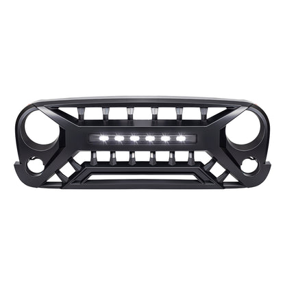 American Modified Armor Grille With Off-Road Lights - Matte Black - AMJPAA00133